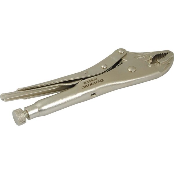 Tools 10" Locking Pliers, Curved Jaws With Wire Cutter